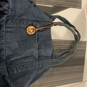 USED Micheal Kors Denim Tote Bag